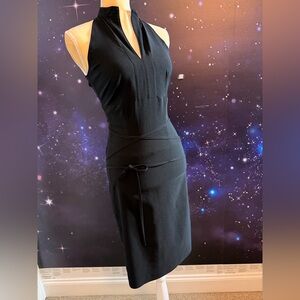 Elegant Black Halter Dress